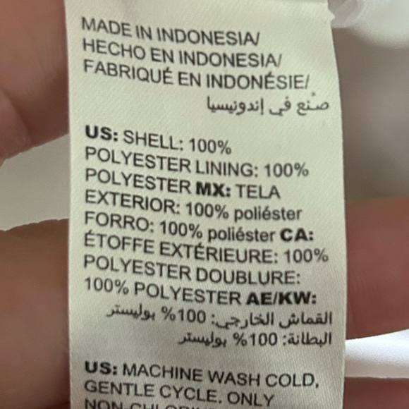 White House Black Market Cream Long Sleeve Tie Front Blouse - Picture 8 of 8